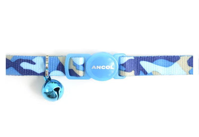 Ancol Safety Buckle Cat Collar Camoflage Blue